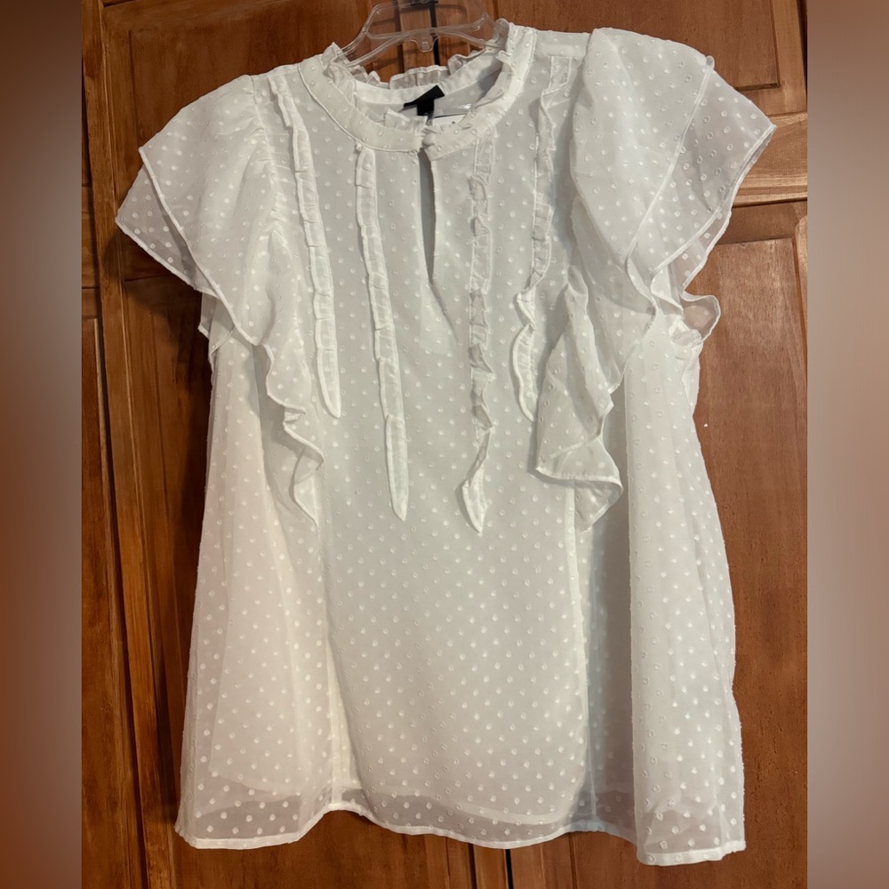 White sheer torrid top